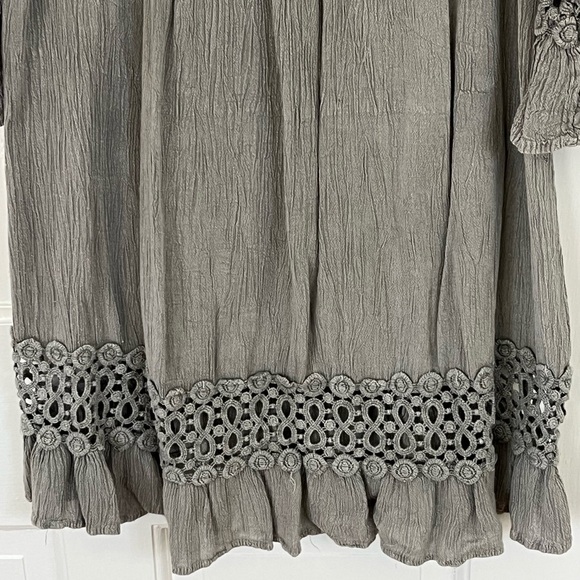 Shoreline Crochet Beach Wear Dress Cover Up Boho Festival Beachy Hippie L/XL - Picture 3 of 12